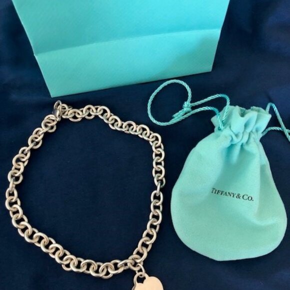 Tiffany Heart Tag Choker - Very Unique! - Picture 2 of 4